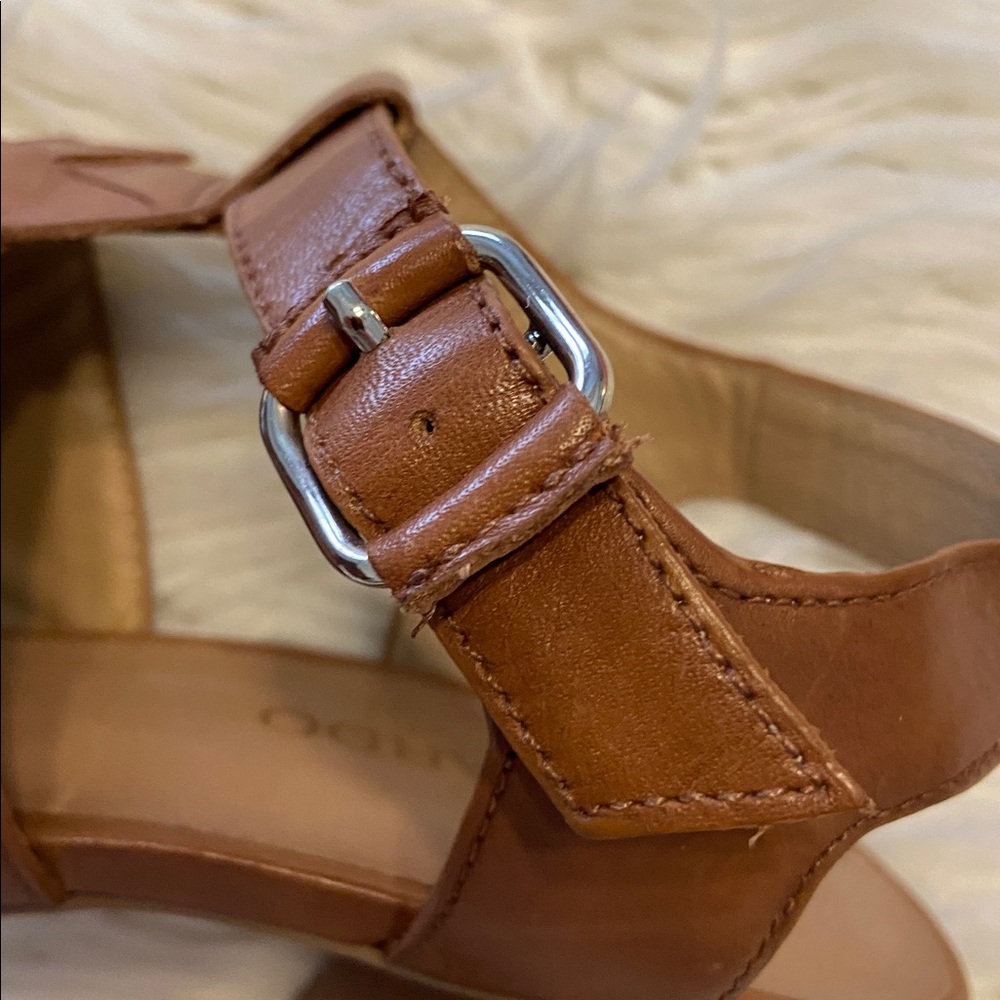 Bernardo Brown  Leather Block Heel Sandals size 7.5 excellent condition - Picture 6 of 12